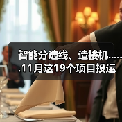 智能分选线、造楼机......11月这19个项目投运(图1) 智能分选线、造楼机......11月这19个项目投运(图1)