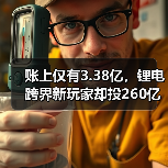 账上仅有3.38亿,锂电跨界新玩家却投260亿项目!(图2) 账上仅有3.38亿,锂电跨界新玩家却投260亿项目!(图2)