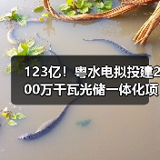 123亿！粤水电拟投建200万千瓦光储一体化项目（图1）