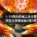 1-10月份机械工业主要涉及大类增加值3增1降（图3）