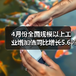 4月份全国规模以上工业增加值同比增长5.6%(图1) 4月份全国规模以上工业增加值同比增长5.6%(图1)