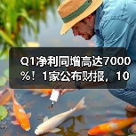 Q1净利同增高达7000%!1家公布财报,10家预告(图1) Q1净利同增高达7000%!1家公布财报,10家预告(图1)