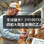 全球最大！24100TEU级超大型集装箱船正式交付（图1）