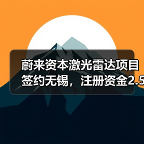 蔚来资本激光雷达项目签约无锡,注册资金2.5亿美元(图3) 蔚来资本激光雷达项目签约无锡,注册资金2.5亿美元(图3)