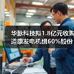 华脉科技拟1.8亿元收购道康发电机组60%股份（图1）