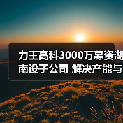 力王高科3000万募资湖南设子公司 解决产能与用工难题(图4) 力王高科3000万募资湖南设子公司 解决产能与用工难题(图4)