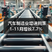汽车制造业增速回落，1-11月增长7.7%（图2）