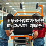 全球最长丙烷丙烯分离塔成功吊装！刷新行业纪录（图3）