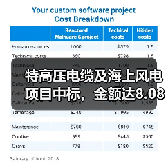 特高压电缆及海上风电项目中标，金额达8.08亿元（图1）