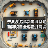 宁夏沙戈荒新能源基地首期项目全容量并网发电（图1）