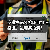 安徽高速公路项目加速推进，进度条拉满？（图1）