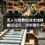无人驾驶盾构技术地铁首试成功，效率提升461环/月（图1）