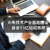 光电技术产业基地建设，募资13亿如何布局？（图1）